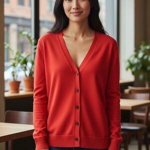 Croft & Barrow Vibrant Red Women's Cardigan